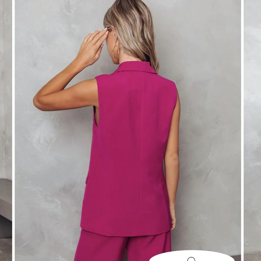 VICI Pocketed Vest - Magenta - Picture 6 of 9